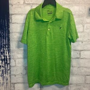 Boys Neon green dry fit collard shirt M